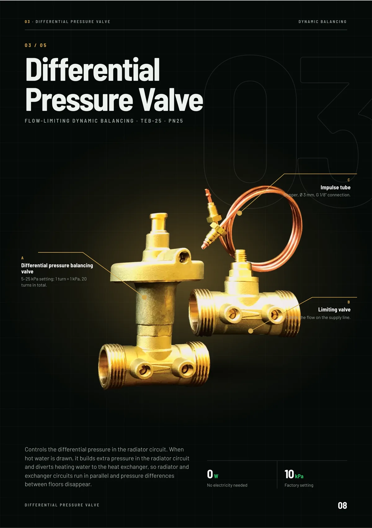 Page 8: Differential pressure valve