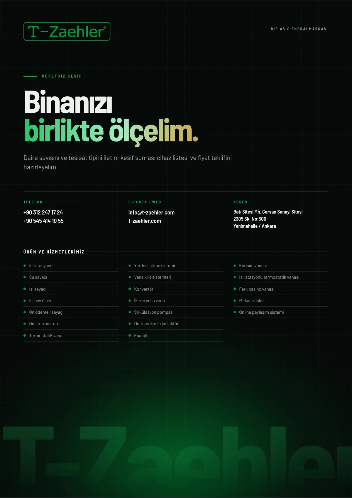 Sayfa 12: Arka kapak: iletişim ve ürün listesi
